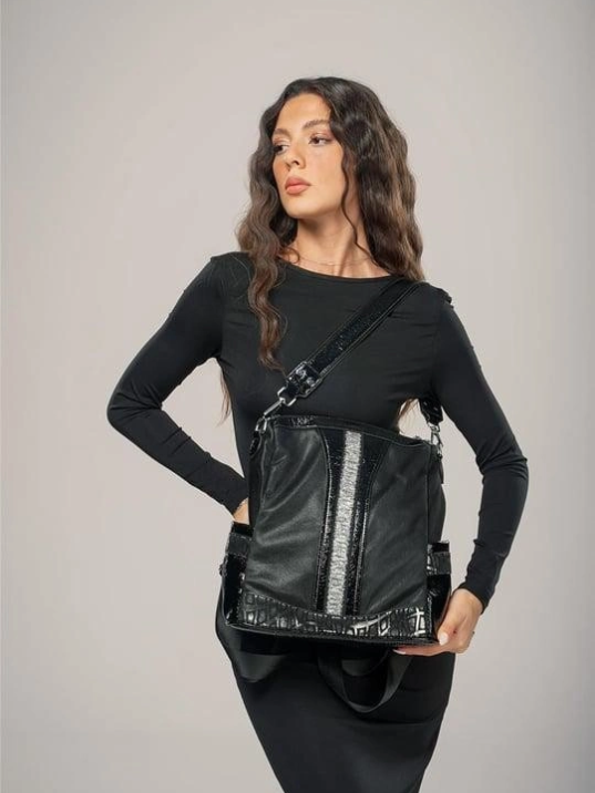 Ejya Siyah Cilt Kol Ve Omuz Çantası