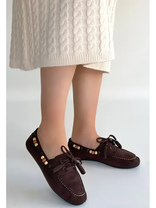 Elora Kahve Süet Babet Elora Kahve Süet Babet