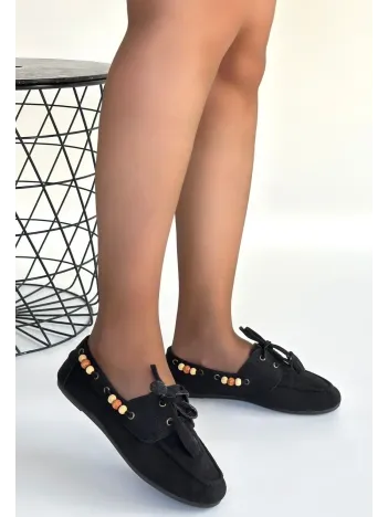 Elora Siyah Süet Babet Elora Siyah Süet Babet