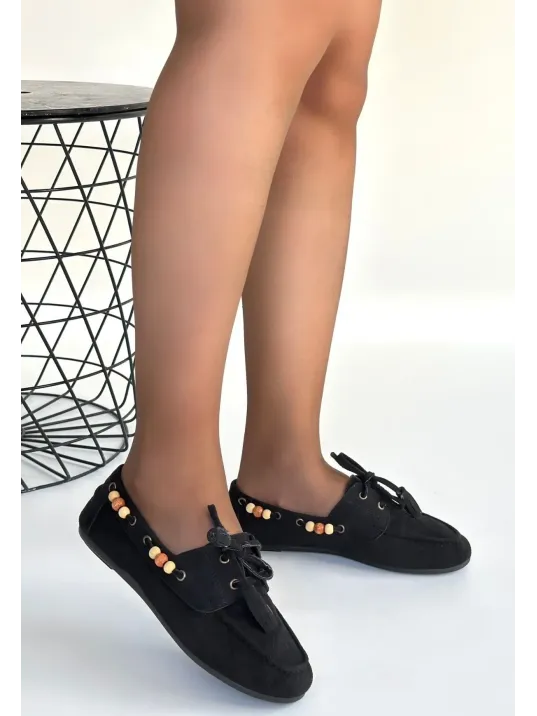 Elora Siyah Süet Babet Elora Siyah Süet Babet