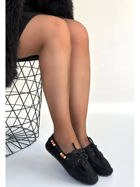 Elora Siyah Süet Babet Elora Siyah Süet Babet