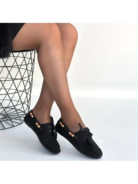 Elora Siyah Süet Babet Elora Siyah Süet Babet