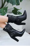 Erita Siyah Cilt Topuklu Çizme Erita Siyah Cilt Topuklu Çizme
