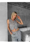 Essential Yelek Pantolon Takım Gri S255254
