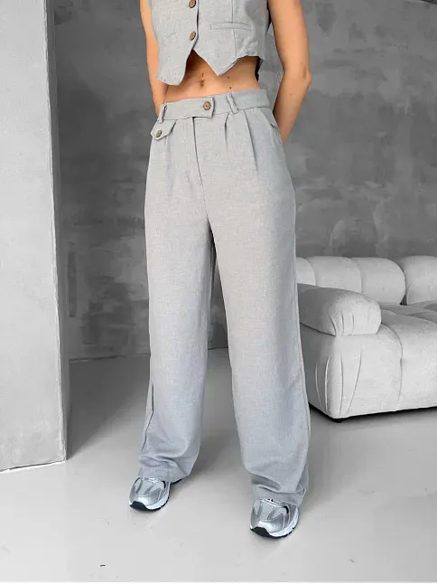 Essential Yelek Pantolon Takım Gri S255254