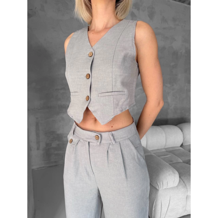 Essential yelek pantolon takım gri s255254 Essential yelek pantolon takım gri s255254