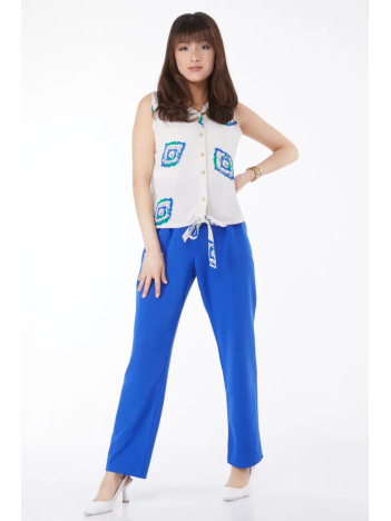 Etek Ucu Bağlamalı Desenli Gömlek