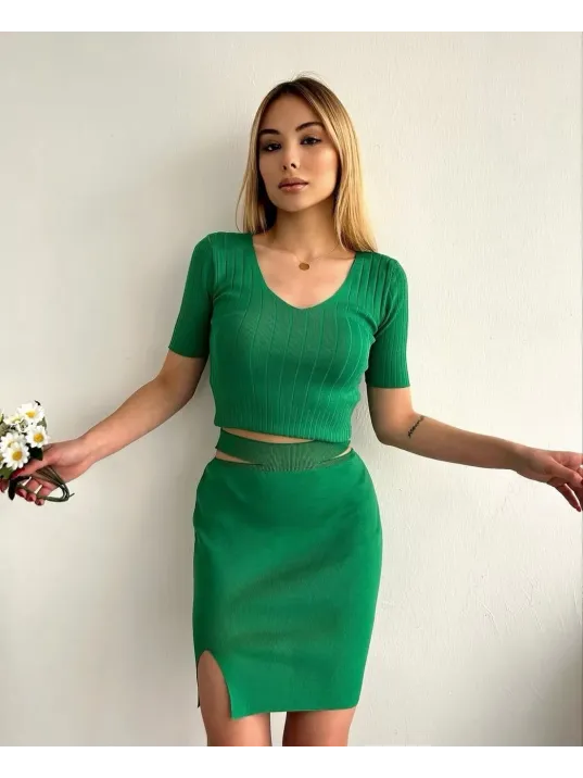 Etekli Triko Takım Yeşil T23107