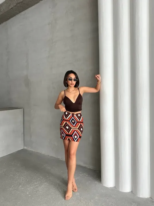 Etnik Desen Etek S25470