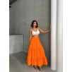 Fırfırlı brodeli astarlı uzun etek turuncu s255047 Fırfırlı brodeli astarlı uzun etek turuncu s255047