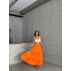 Fırfırlı brodeli astarlı uzun etek turuncu s255047 Fırfırlı brodeli astarlı uzun etek turuncu s255047