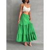 Fırfırlı brodeli astarlı uzun etek yeşil s255047 Fırfırlı brodeli astarlı uzun etek yeşil s255047