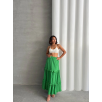 Fırfırlı brodeli astarlı uzun etek yeşil s255047 Fırfırlı brodeli astarlı uzun etek yeşil s255047