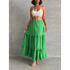 Fırfırlı brodeli astarlı uzun etek yeşil s255047 Fırfırlı brodeli astarlı uzun etek yeşil s255047