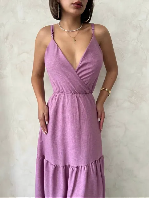 Fırfırlı Katlı Elbise S255049