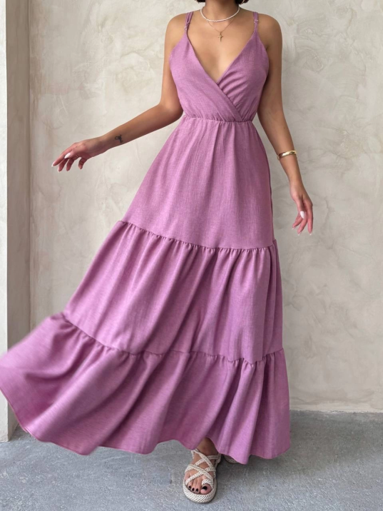 Fırfırlı katlı elbise s255049 Fırfırlı katlı elbise s255049