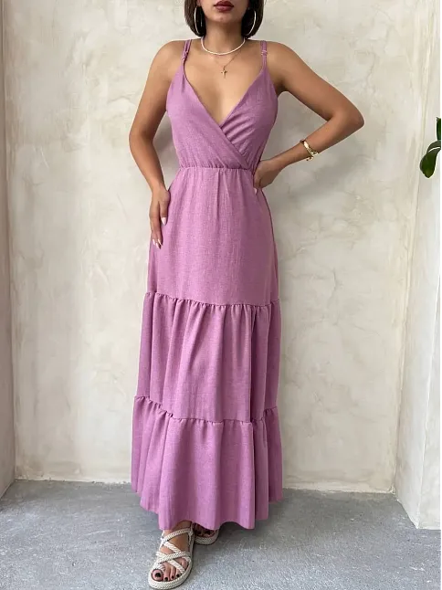 Fırfırlı Katlı Elbise S255049