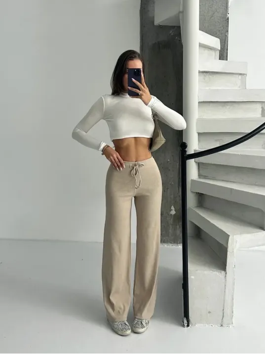 Fit Comfort Bej Salaş Pantolon A6011