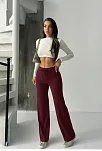 Fit Comfort Bej Salaş Pantolon Bordo A6011