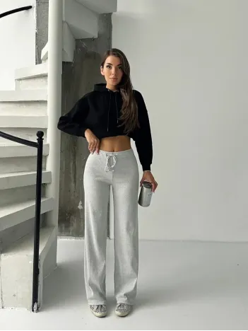 Fit Comfort Gri Salaş Pantolon A6011