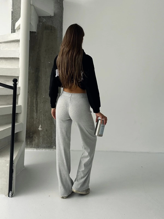 Fit comfort gri salaş pantolon A6011