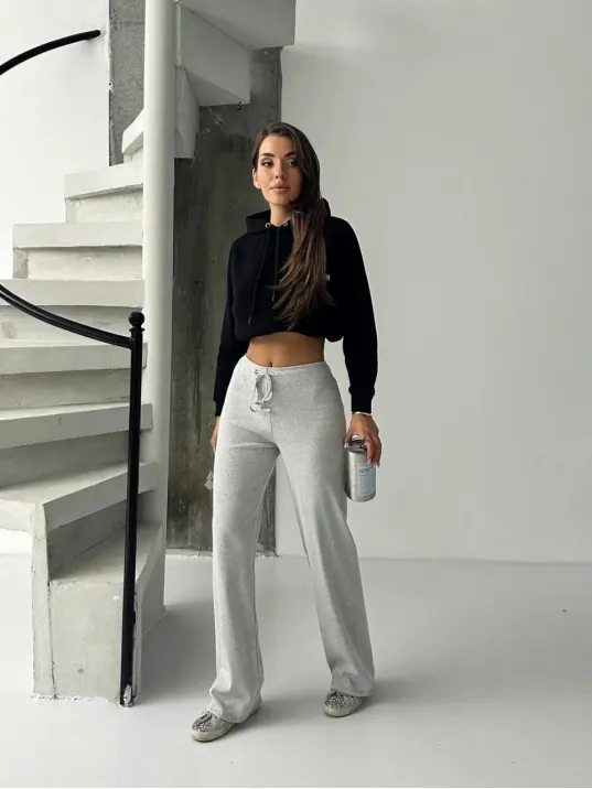 Fit Comfort Gri Salaş Pantolon A6011