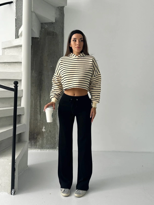 Fit comfort siyah salaş pantolon A6011 Fit comfort siyah salaş pantolon A6011