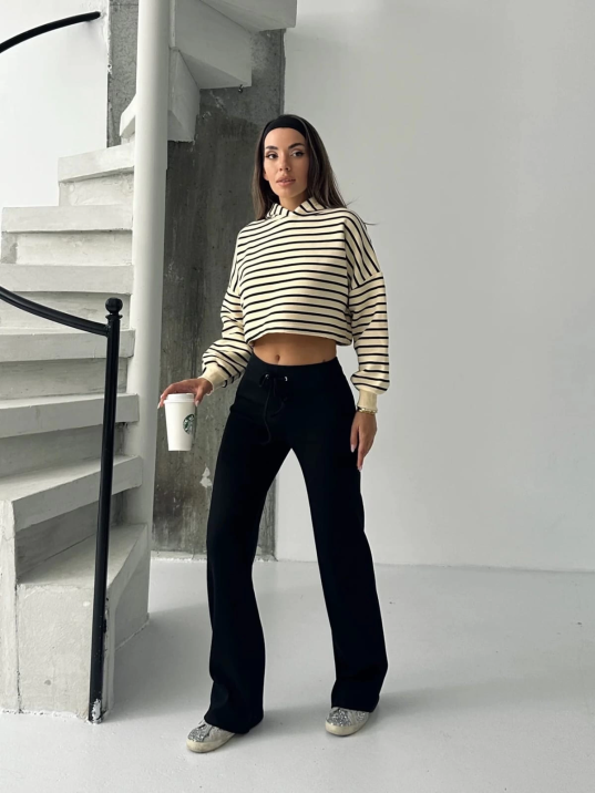 Fit comfort siyah salaş pantolon A6011 Fit comfort siyah salaş pantolon A6011