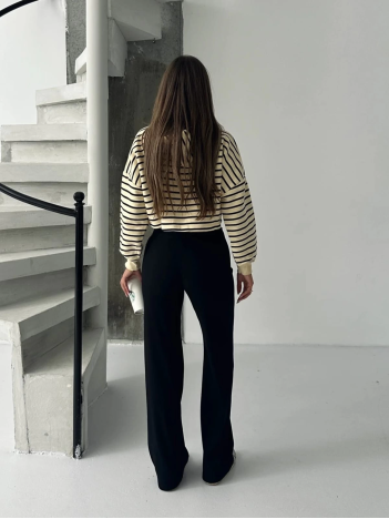 Fit comfort siyah salaş pantolon A6011 Fit comfort siyah salaş pantolon A6011