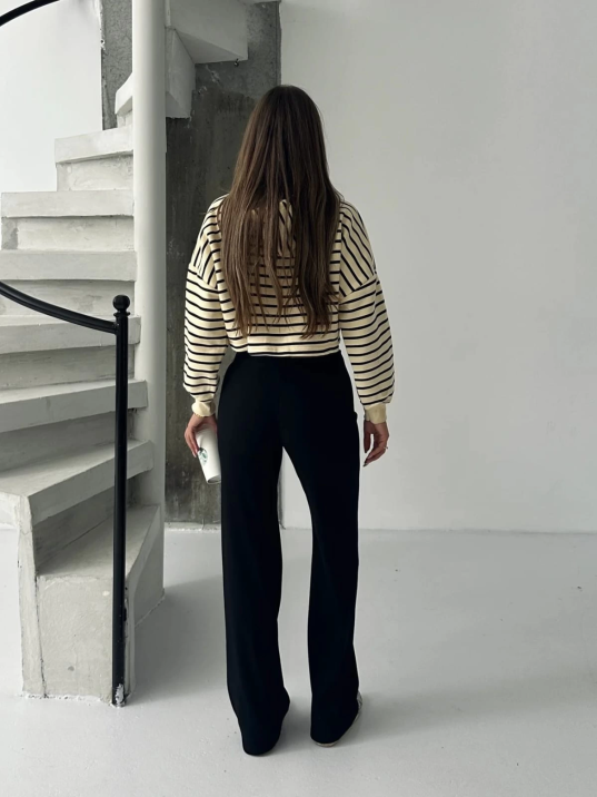 Fit comfort siyah salaş pantolon A6011 Fit comfort siyah salaş pantolon A6011