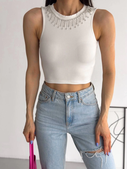 fitilli kaşkorse yakası zincirli atlet beyaz fitilli kaşkorse yakası zincirli atlet beyaz