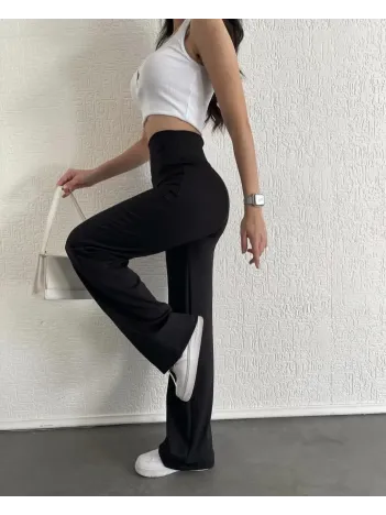 Fitilli Palazzo Pantolon Siyah