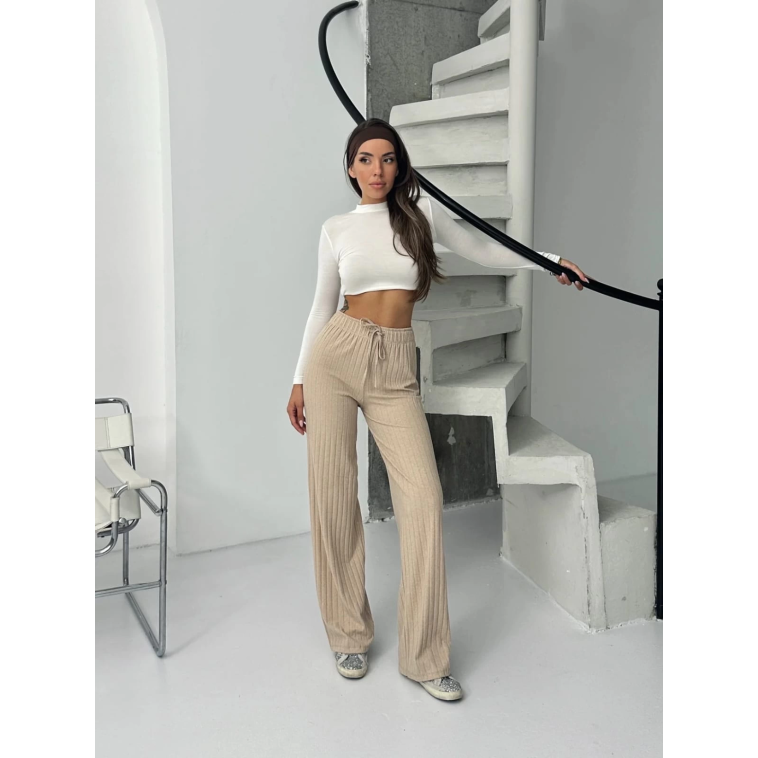 Fitilli şardonlu pantolon bej a4058 Fitilli şardonlu pantolon bej a4058