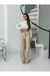 Fitilli Şardonlu Pantolon Bej A4058
