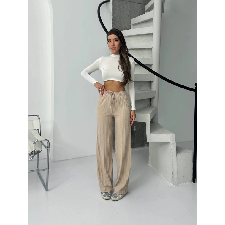 Fitilli şardonlu pantolon bej a4058 Fitilli şardonlu pantolon bej a4058