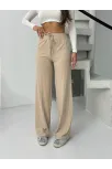 Fitilli Şardonlu Pantolon Bej A4058