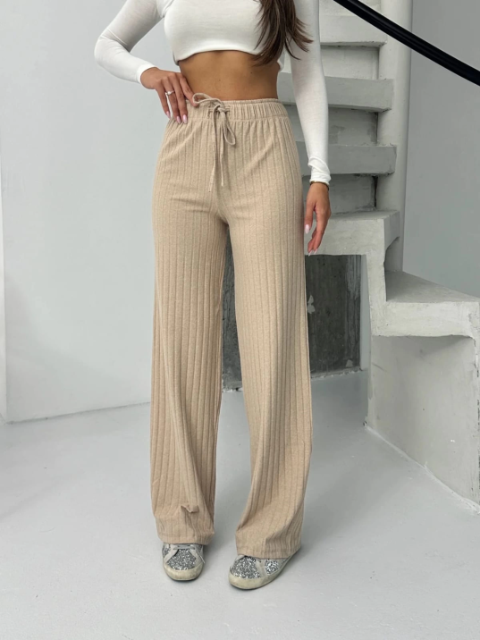 Fitilli şardonlu pantolon bej a4058 Fitilli şardonlu pantolon bej a4058