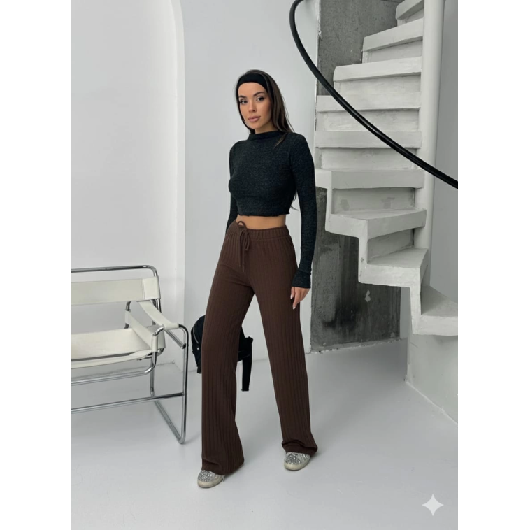 Fitilli şardonlu pantolon kahve a4058 Fitilli şardonlu pantolon kahve a4058