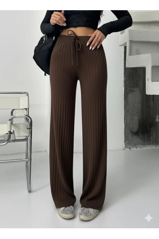 Fitilli şardonlu pantolon kahve a4058
