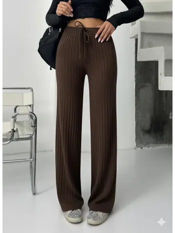 Fitilli Şardonlu Pantolon Kahve A4058
