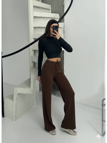 Fitilli şardonlu pantolon kahve a4058 Fitilli şardonlu pantolon kahve a4058