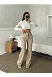 Fitilli Şardonlu Pantolon Bej A4058