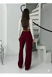 Fitilli Şardonlu Pantolon Bordo A4058