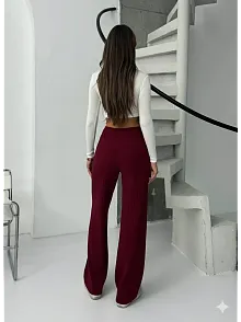 Fitilli Şardonlu Pantolon Bordo A4058