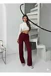 Fitilli Şardonlu Pantolon Bordo A4058