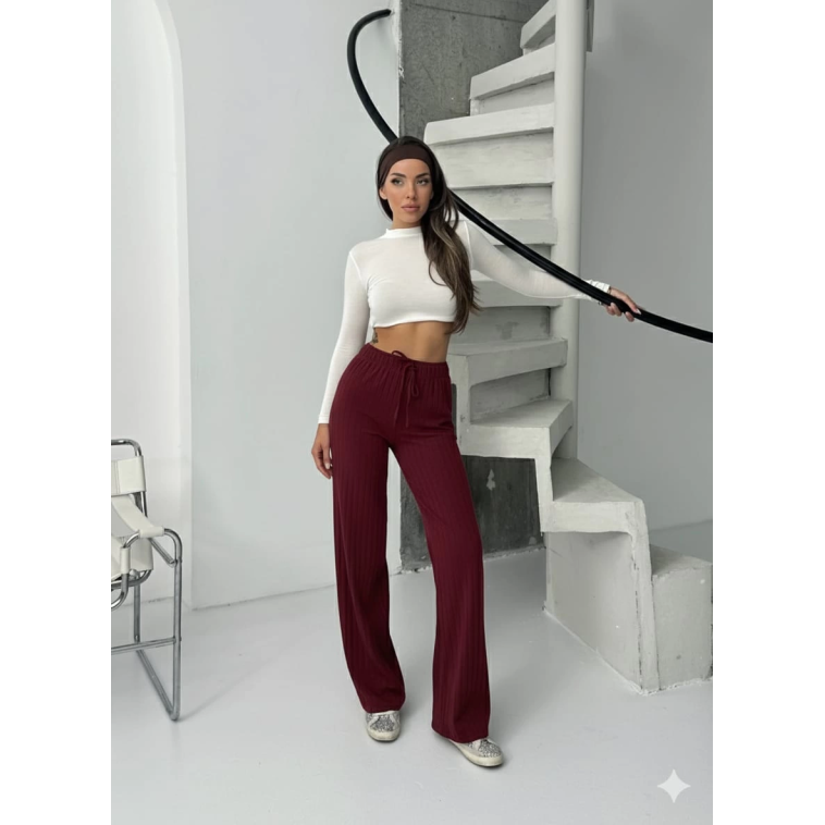 Fitilli şardonlu pantolon bordo a4058 Fitilli şardonlu pantolon bordo a4058