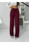 Fitilli Şardonlu Pantolon Bordo A4058