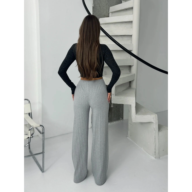 Fitilli şardonlu pantolon gri a4058 Fitilli şardonlu pantolon gri a4058