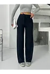 Fitilli Şardonlu Pantolon Siyah A4058