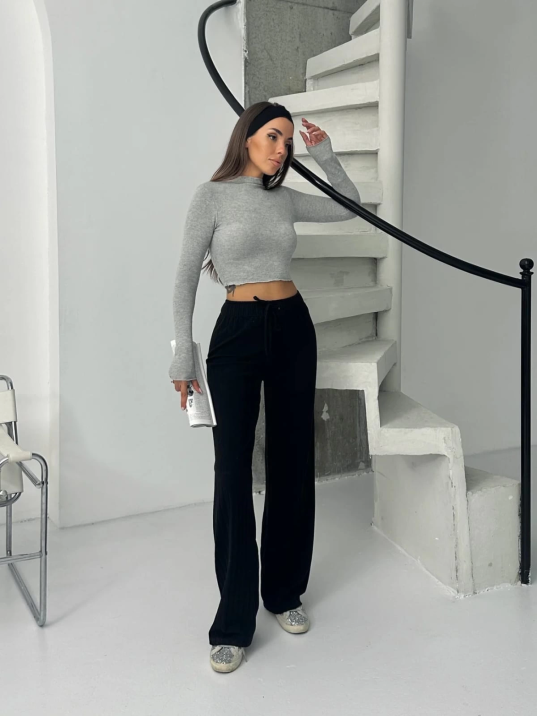 Fitilli şardonlu pantolon siyah a4058 Fitilli şardonlu pantolon siyah a4058